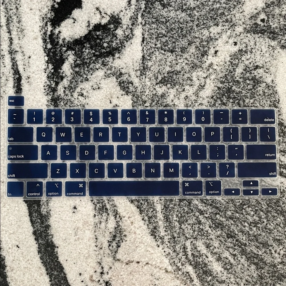 Pack of 2 Black &Blue Keyboard Cover Skin for MacBook Pro New
